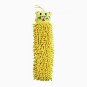 🆕 Norwex Pet to Dry Chenille Microfiber Children's Hand Towel (Yellow Tiger)